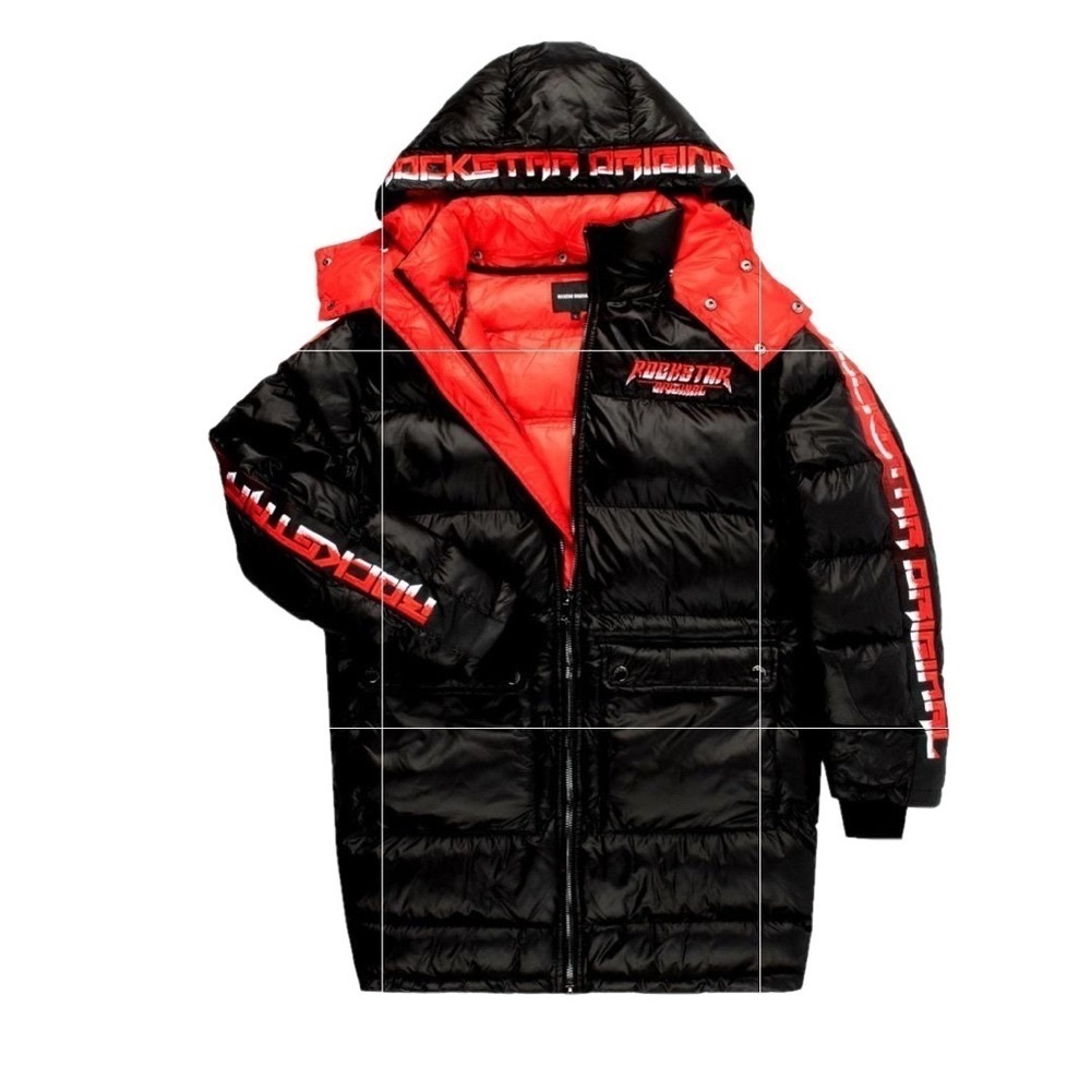 Rockstar Original Jacket Hayes Puffer Mid-length Embroidered Removable Hood